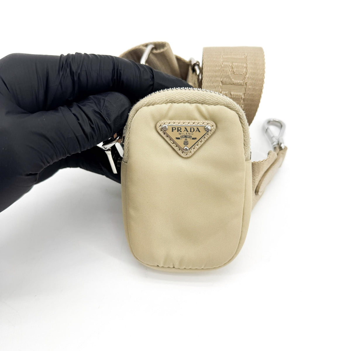 Prada Re-Ylon Re-Edition 2005 Mini Bag Beige
