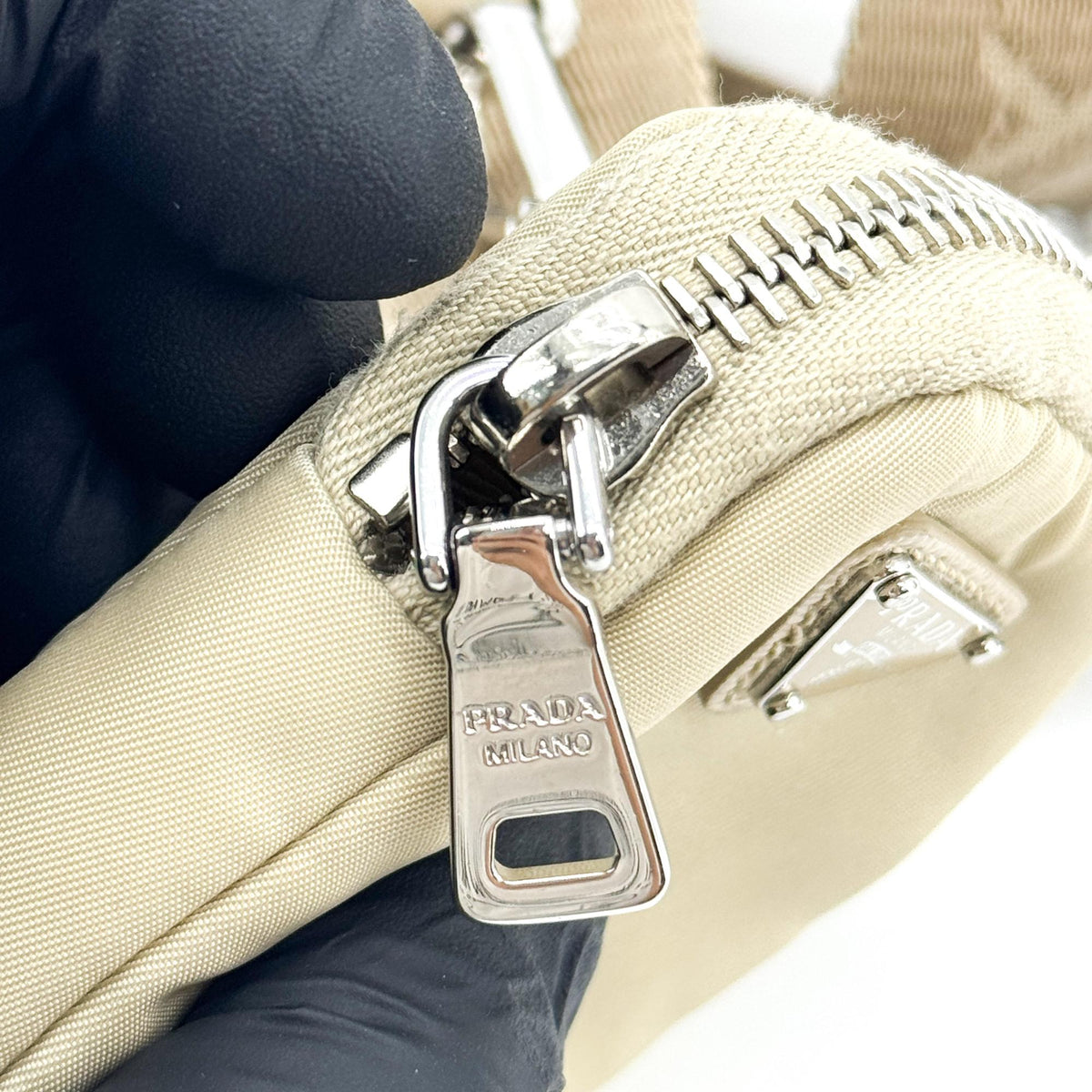 Prada Re-Ylon Re-Edition 2005 Mini Bag Beige