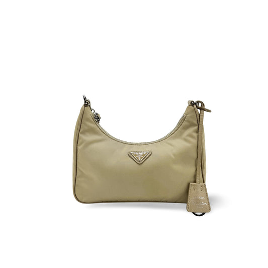 Prada Re-Ylon Re-Edition 2005 Mini Bag Beige