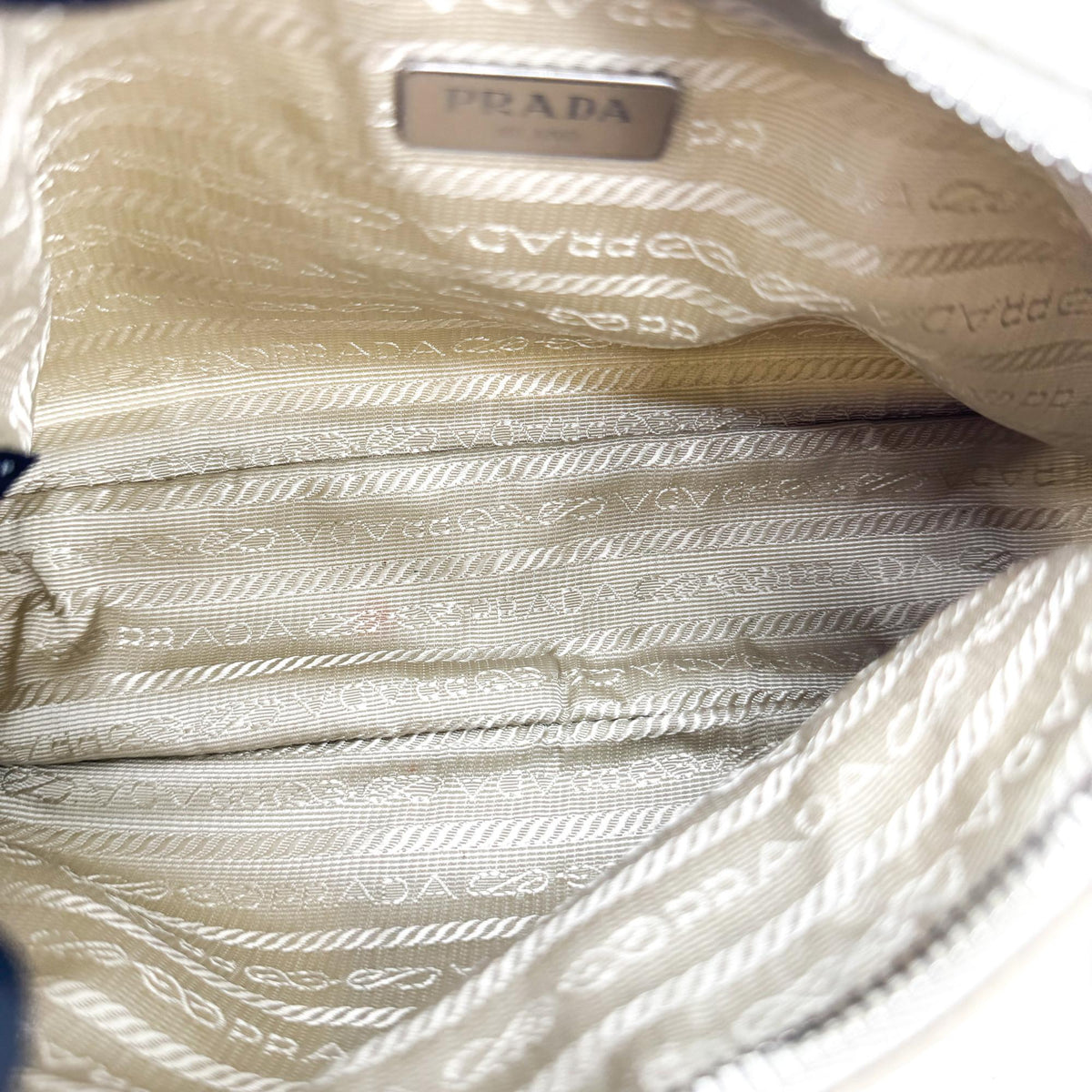 Prada Re-Ylon Re-Edition 2005 Mini Bag Beige