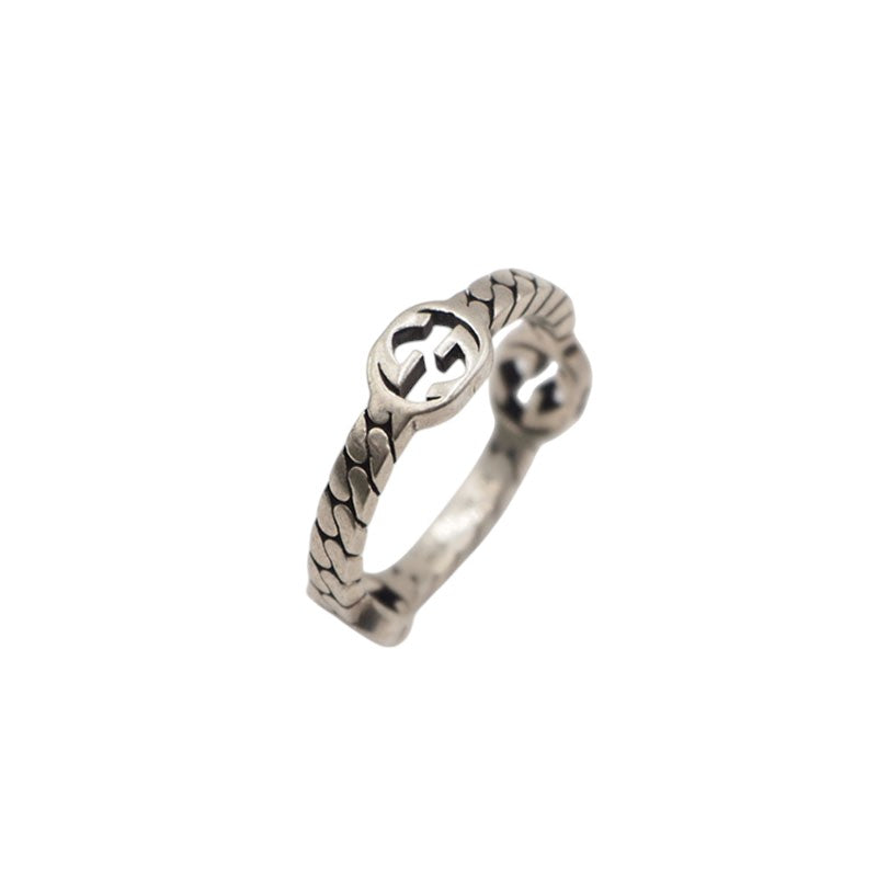 Gucci 661523 Silver Interlocking Ring