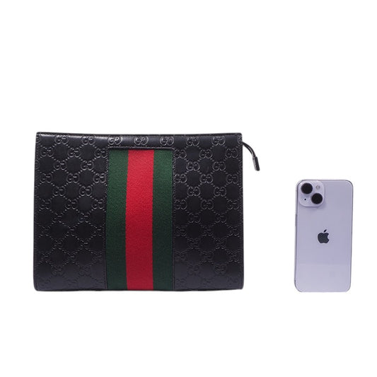 Gucci 475316 Web Supreme Clutch Bag