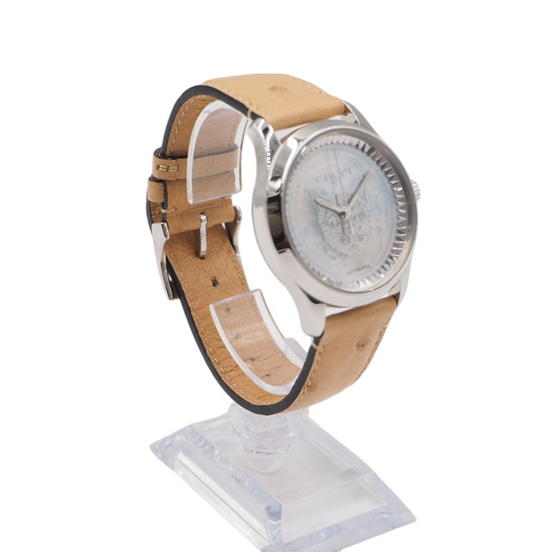Gucci YA1264112 Timeless Cat Automatic Leather Band Watch