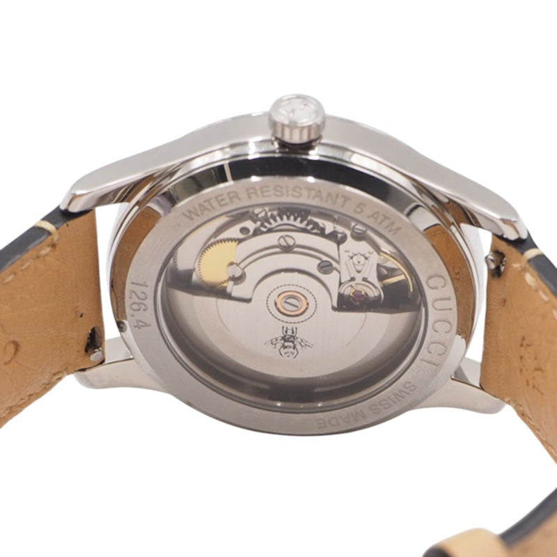 Gucci YA1264112 Timeless Cat Automatic Leather Band Watch