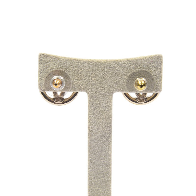 Chanel AB7635 Crystal CC Circle Earrings