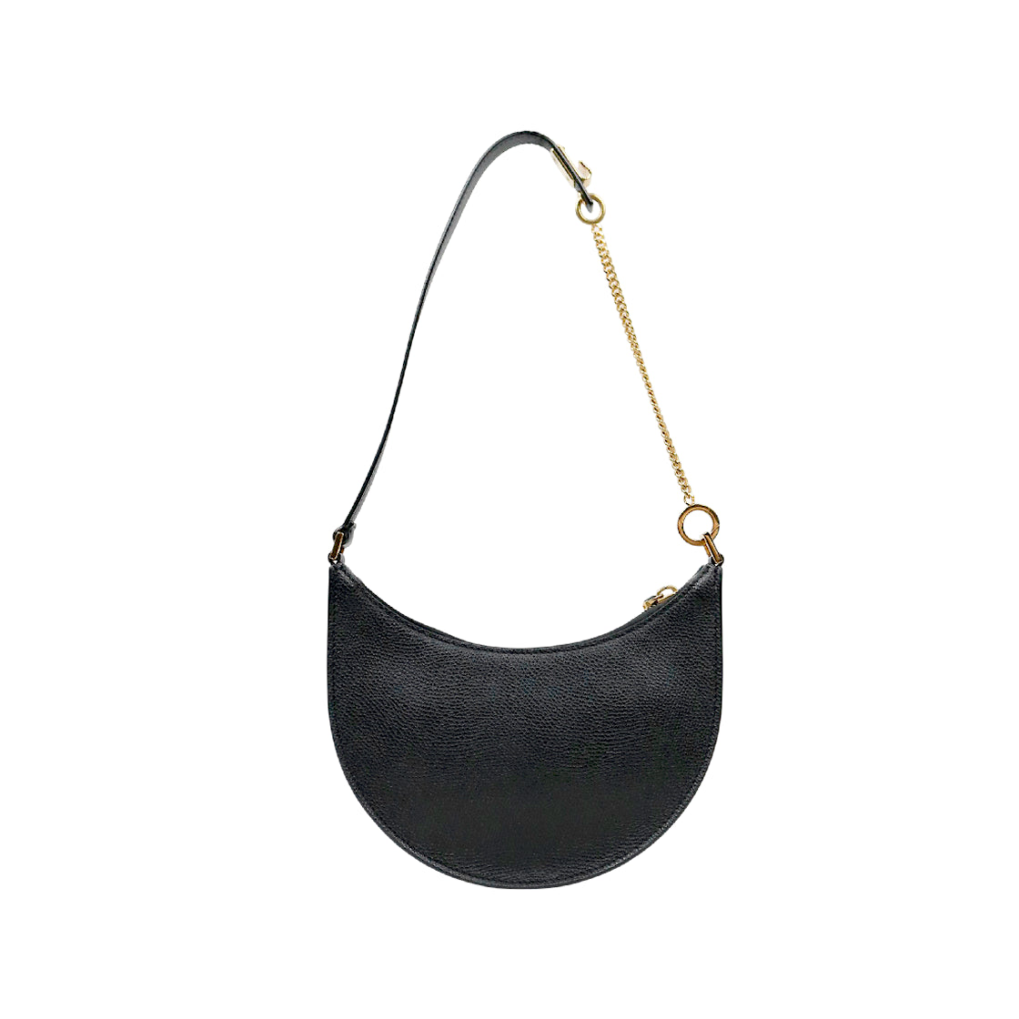 Valentino Black V Logo Hobo Bag