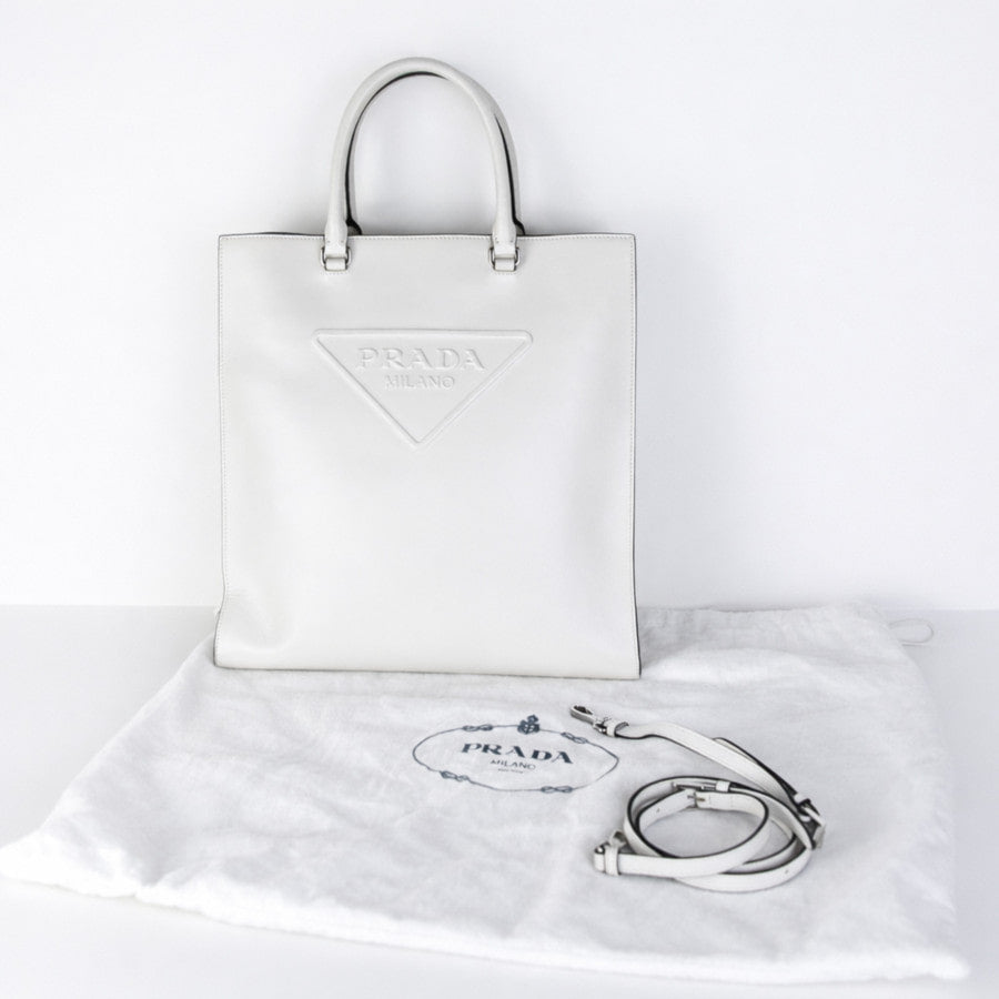 Triangle Embossed Logo Tote Bag Shoulder Bag 1BA332