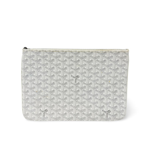 Goyard Senna Clutch GM White