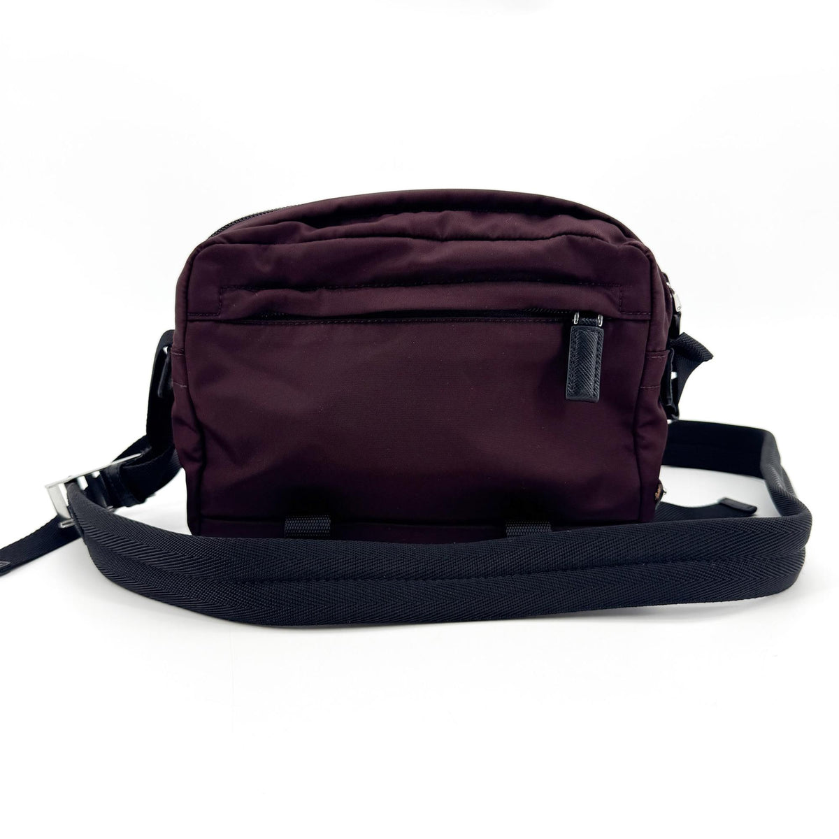 Prada Tessuto Nylon Belt Bag Burgundy