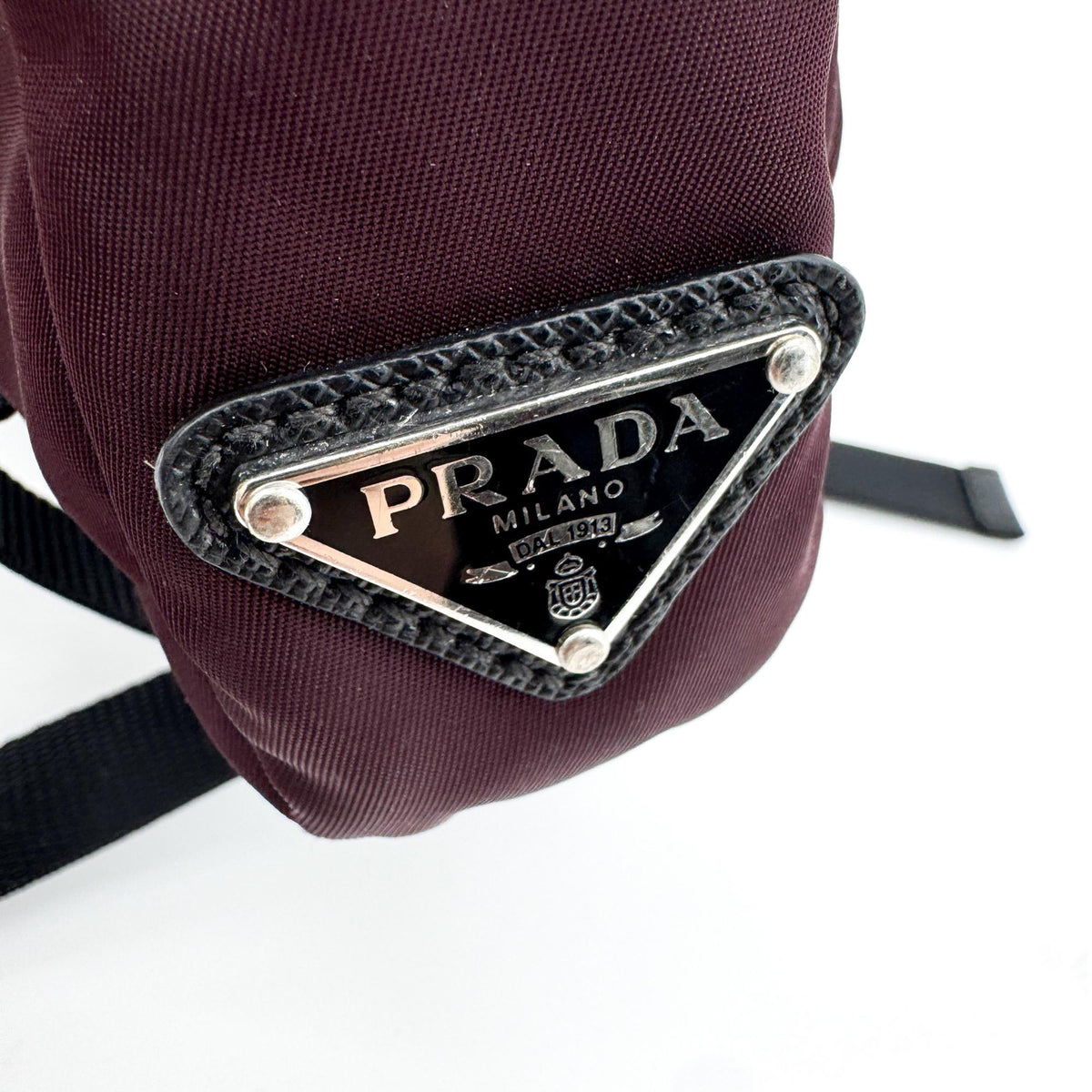 Prada Tessuto Nylon Belt Bag Burgundy