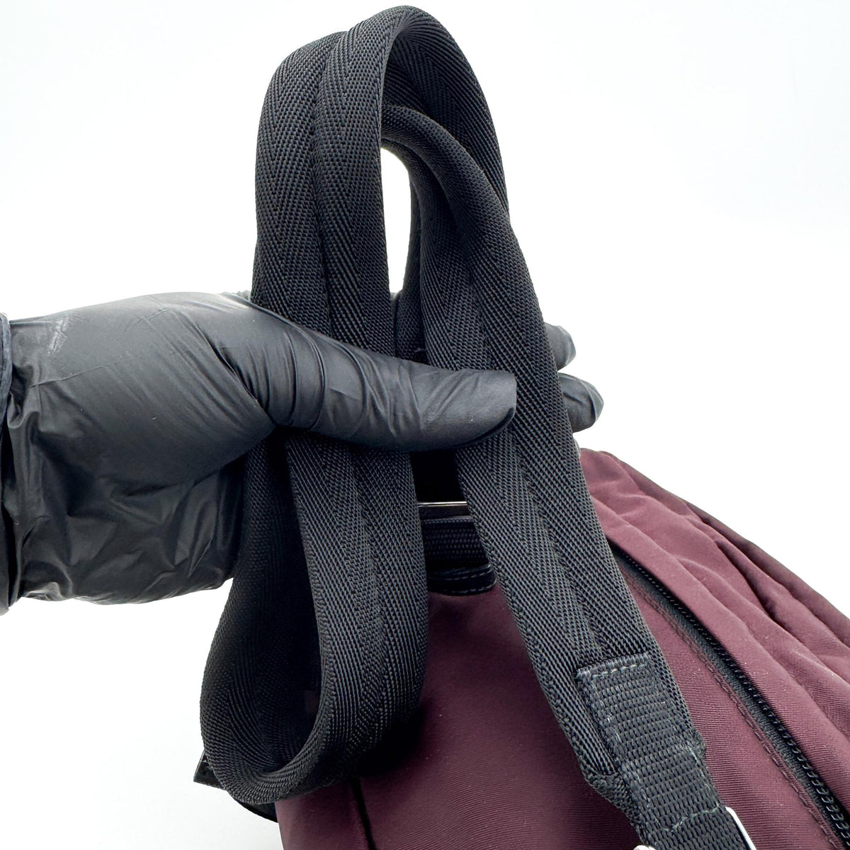 Prada Tessuto Nylon Belt Bag Burgundy