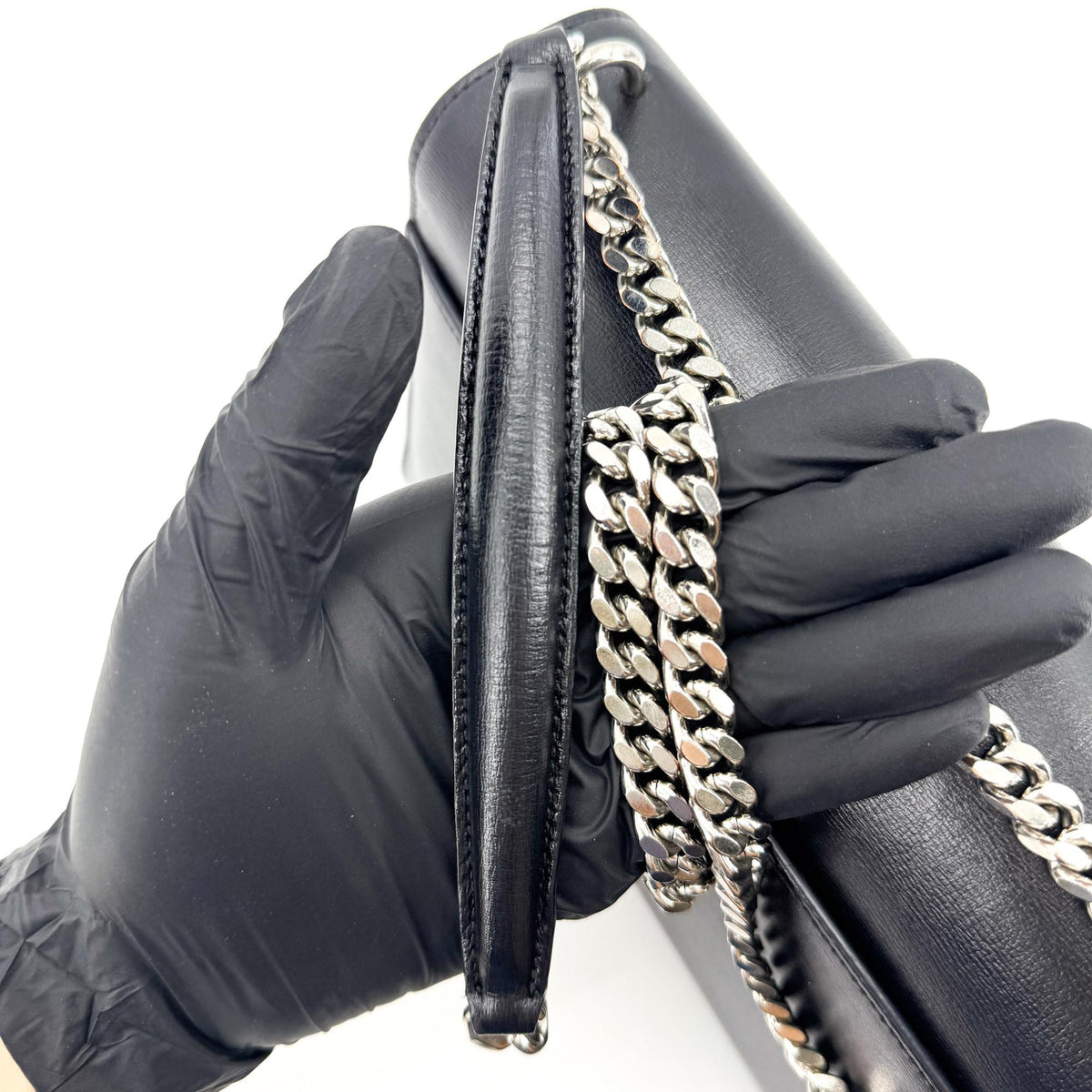 Saint Laurent Medium Sunset Crossbody Bag Black with Silver Hardware
