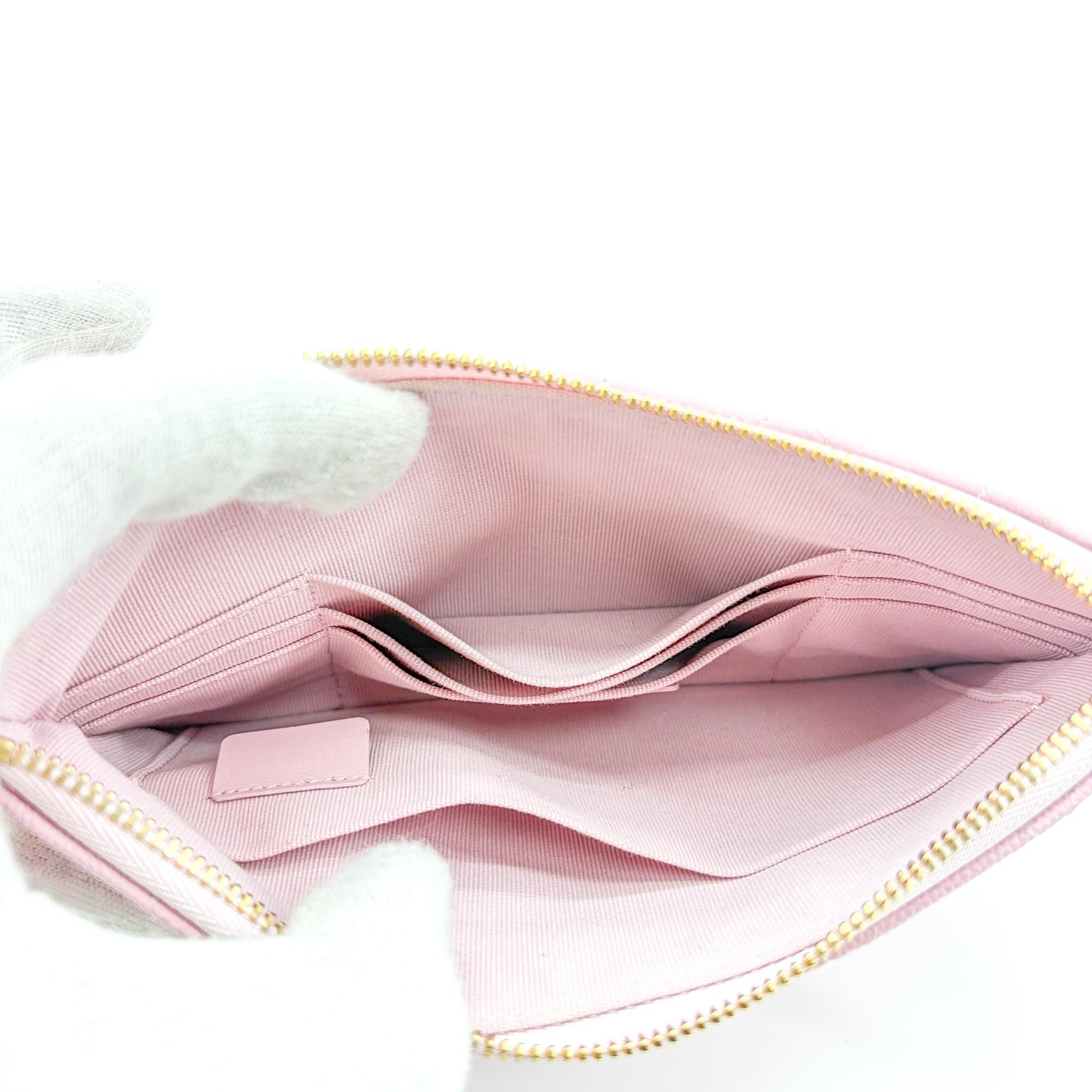 Chanel Classic New Medium Pouch Caviar Gold Hardware Pink