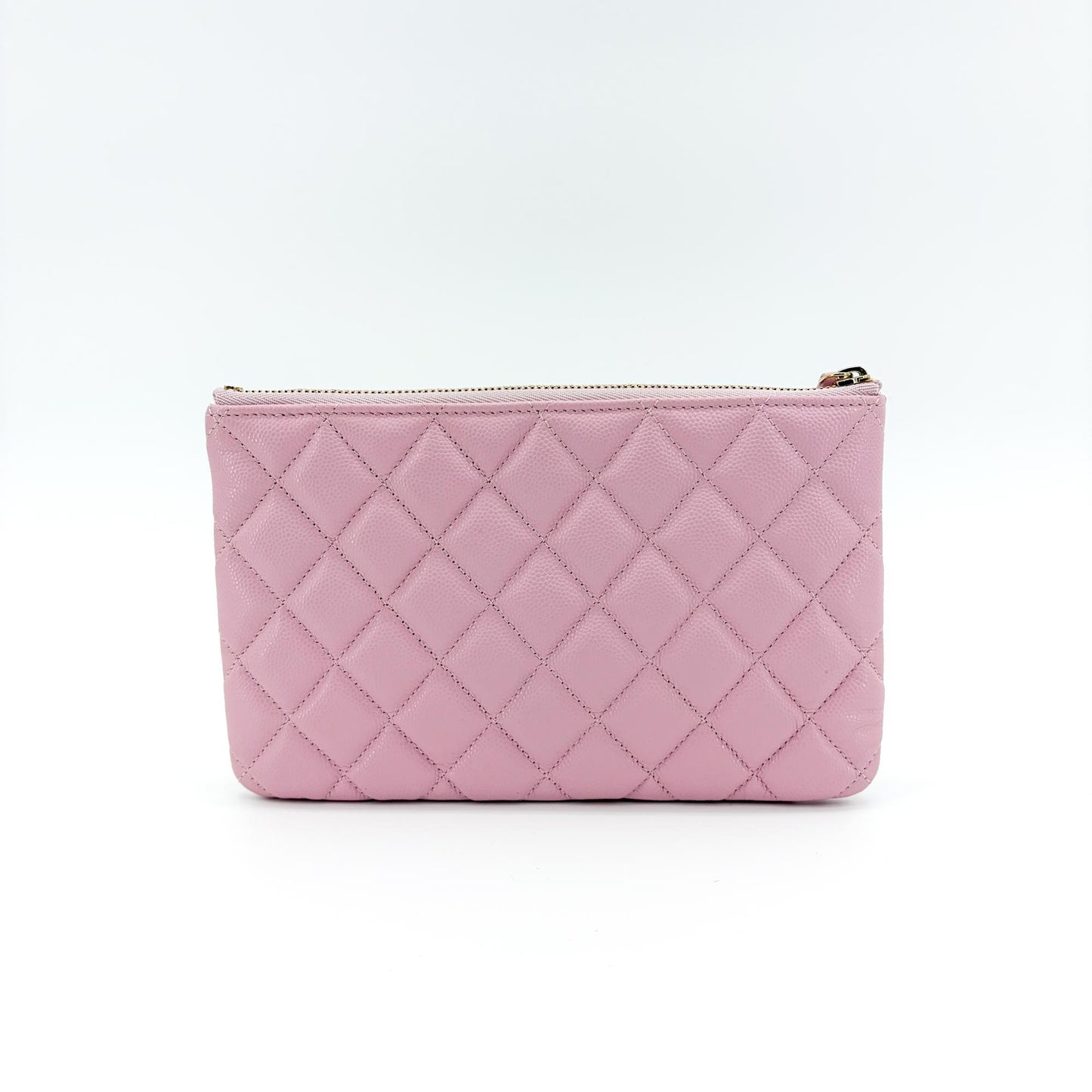 Chanel Classic New Medium Pouch Caviar Gold Hardware Pink