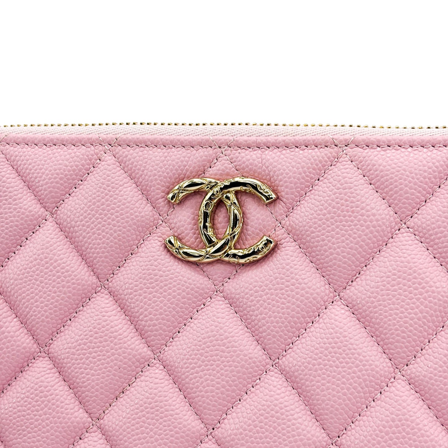 Chanel Classic New Medium Pouch Caviar Gold Hardware Pink