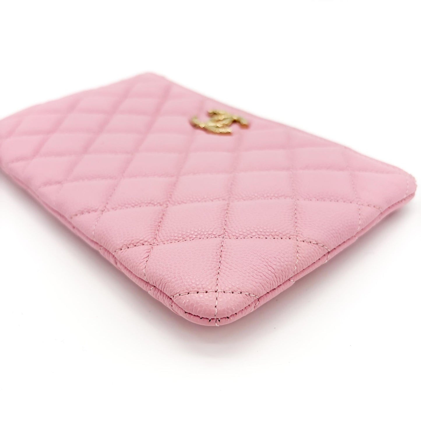 Chanel Classic New Medium Pouch Caviar Gold Hardware Pink