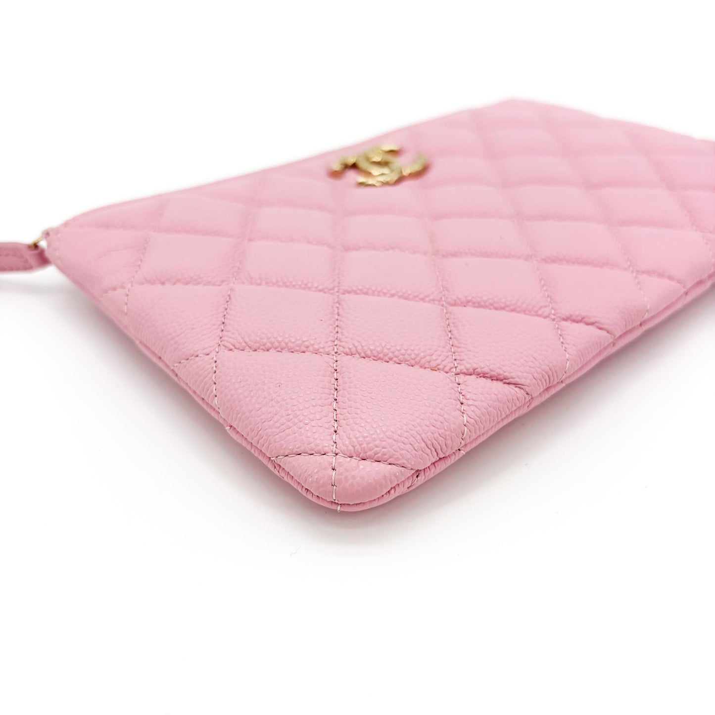 Chanel Classic New Medium Pouch Caviar Gold Hardware Pink