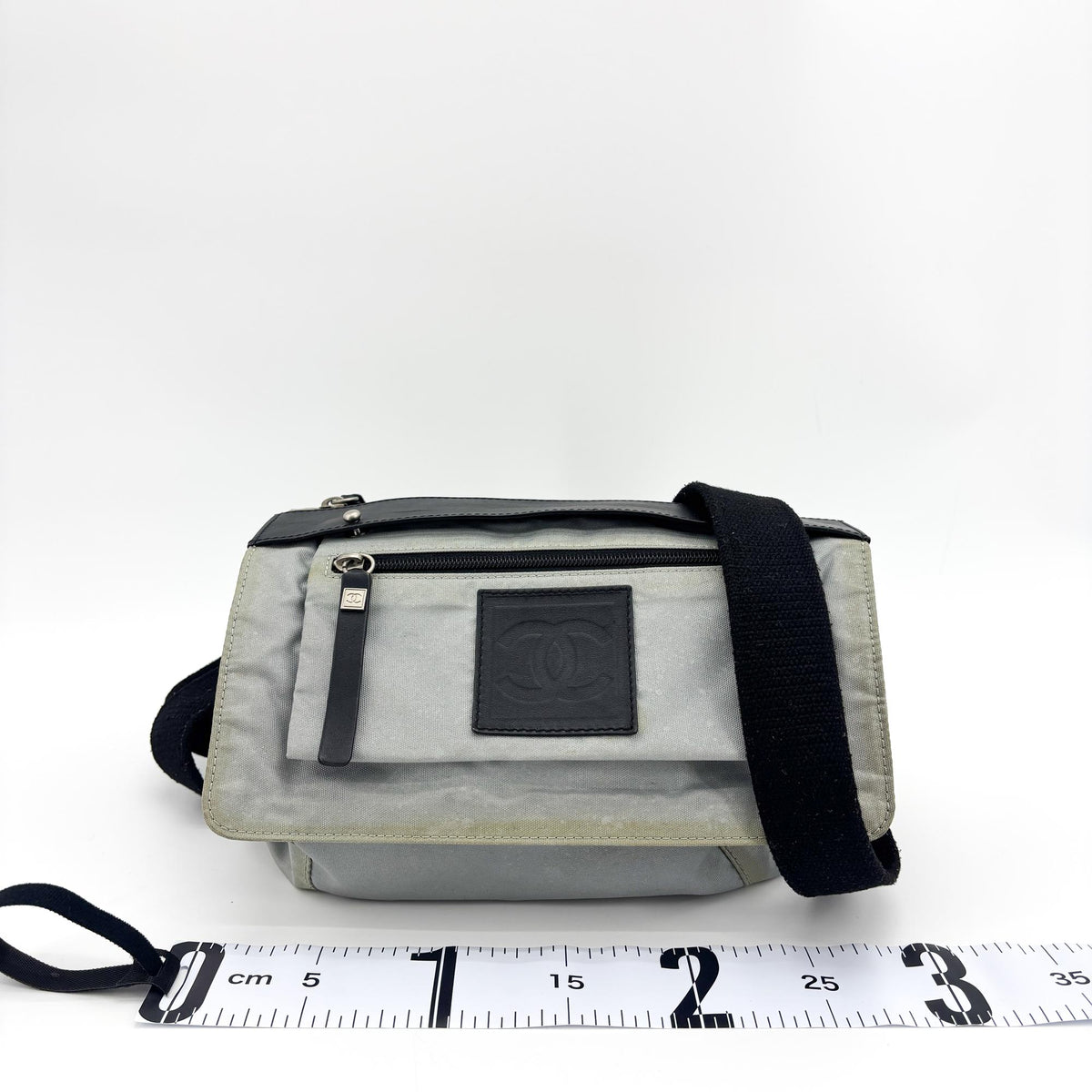 Chanel Sport Line Messenger Bag Grey Black