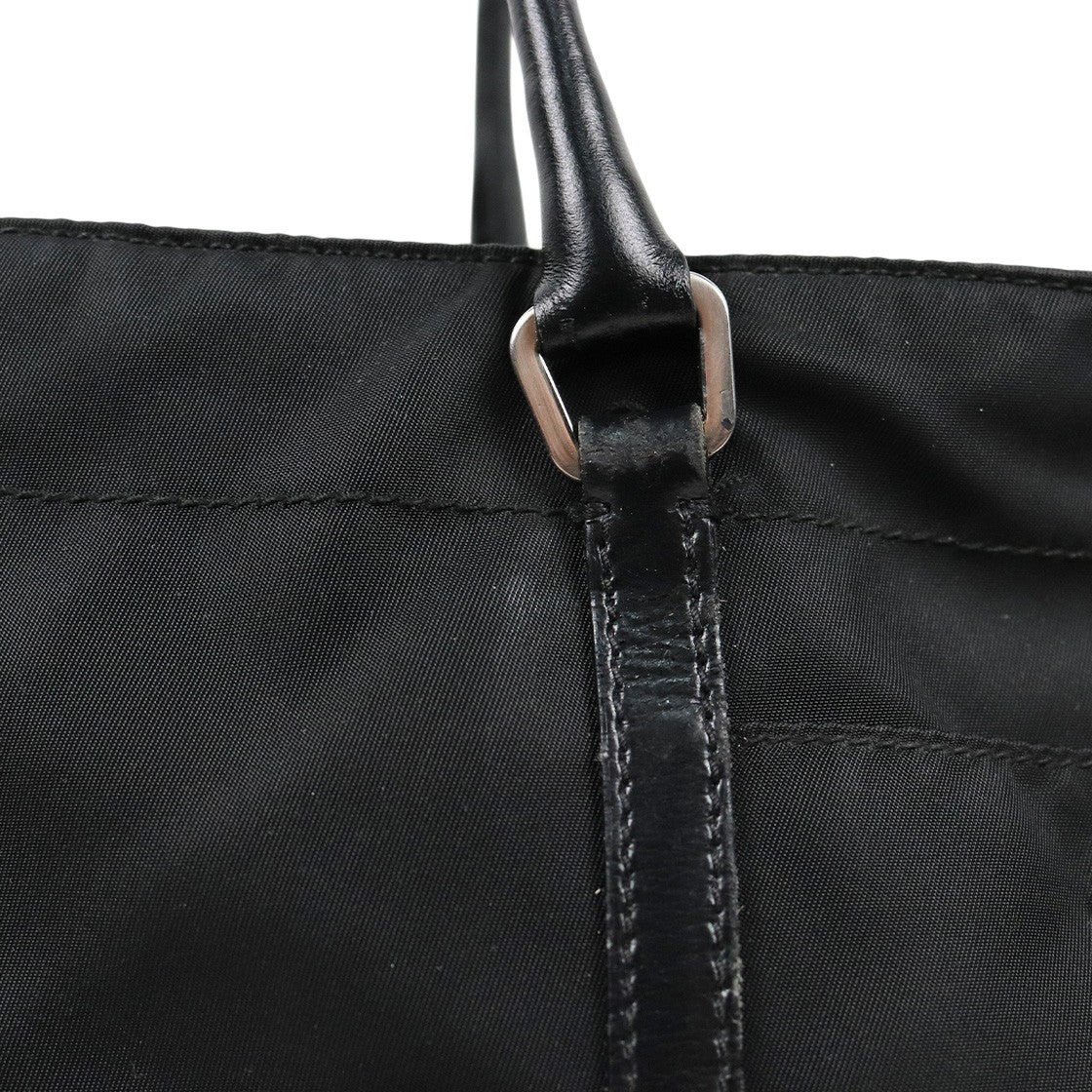 Prada Black Pocono Trimmed Shoulder Bag