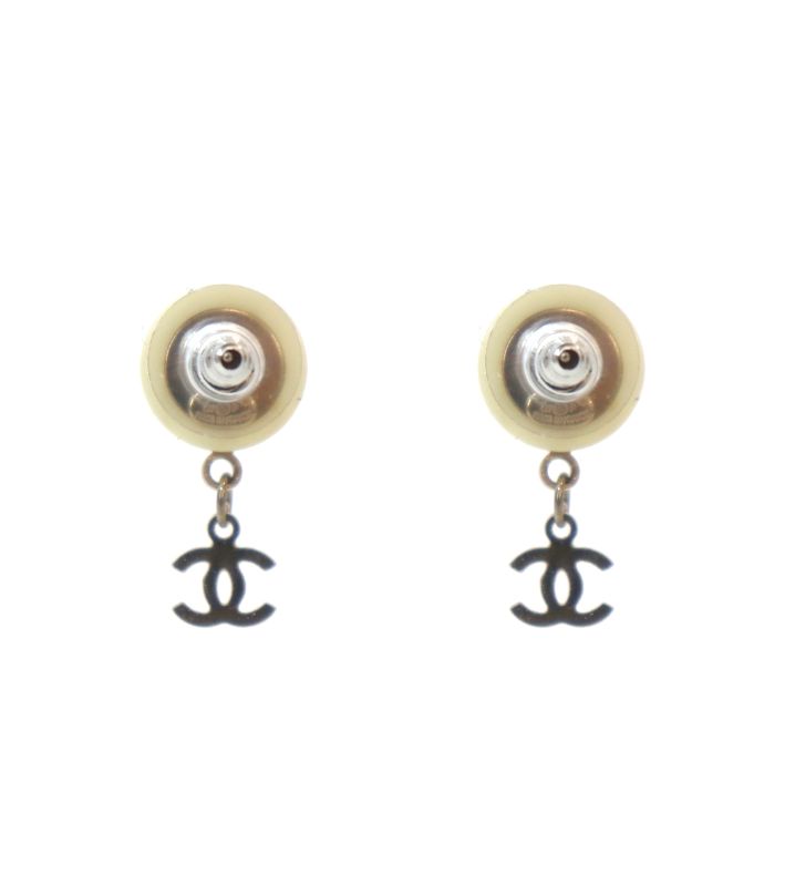 Chanel Round Coco Chanel CC Earrings