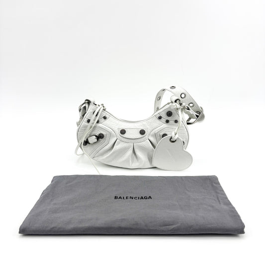 Sac porté épaule Balenciaga Le Cagol XS blanc