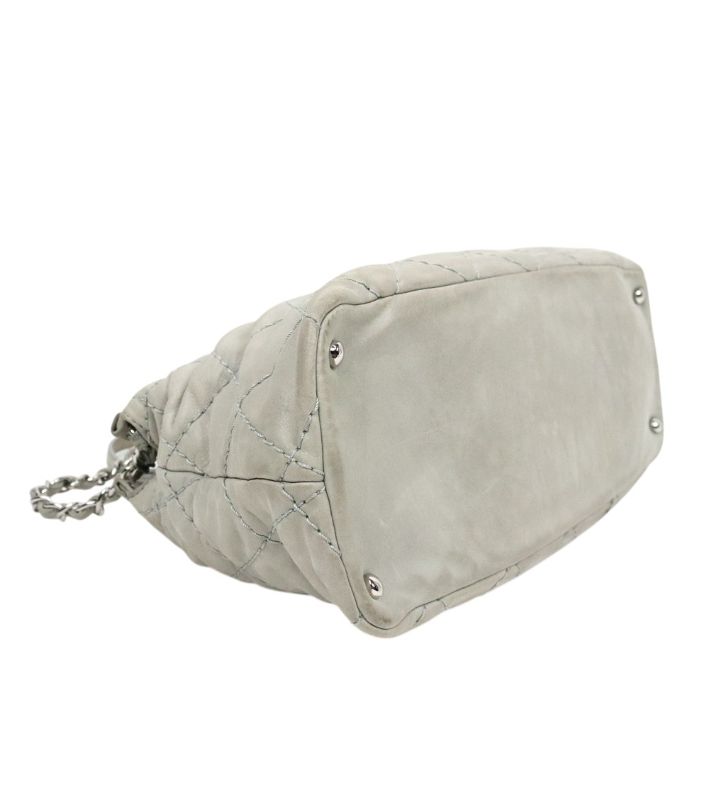 Chanel Gray Big CC Wild Stitch 2-Way Bag