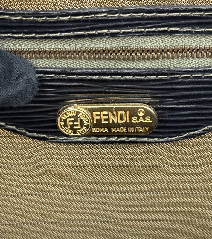 Fendi Zucca Pocket Top Handle Bag