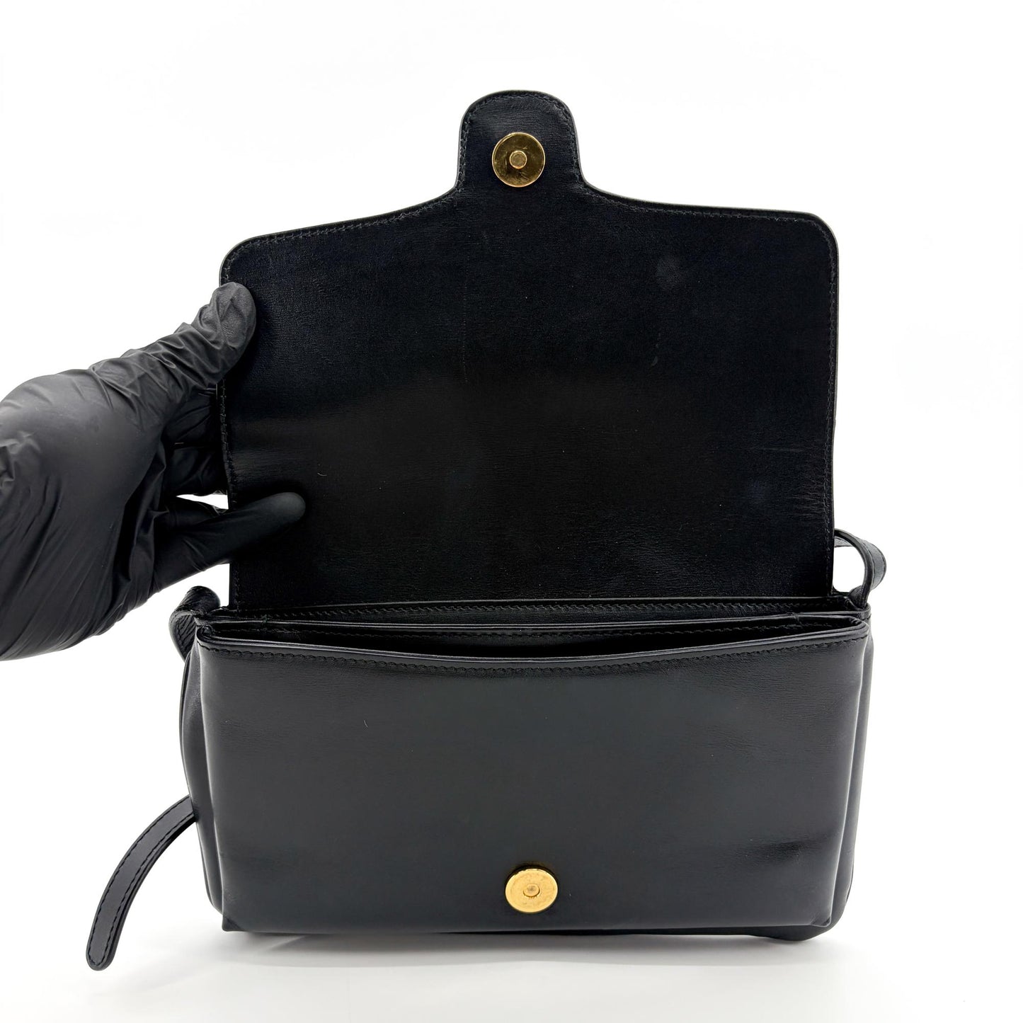 Gucci Blondie Small Shoulder Bag Black with Gold Hardware