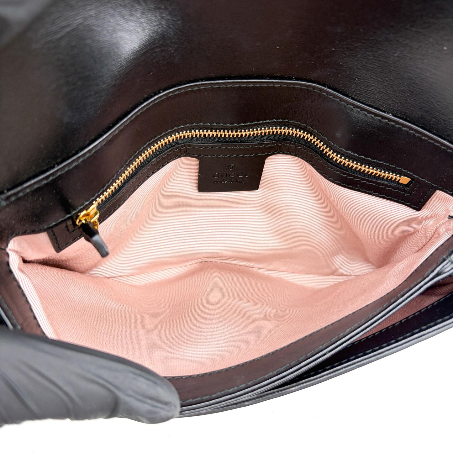 Gucci Blondie Small Shoulder Bag Black with Gold Hardware