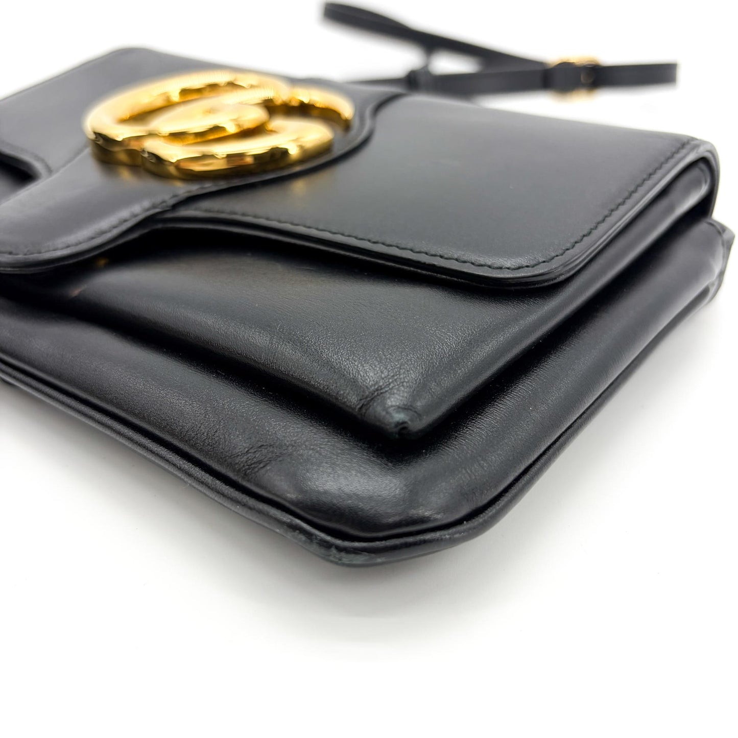 Gucci Blondie Small Shoulder Bag Black with Gold Hardware