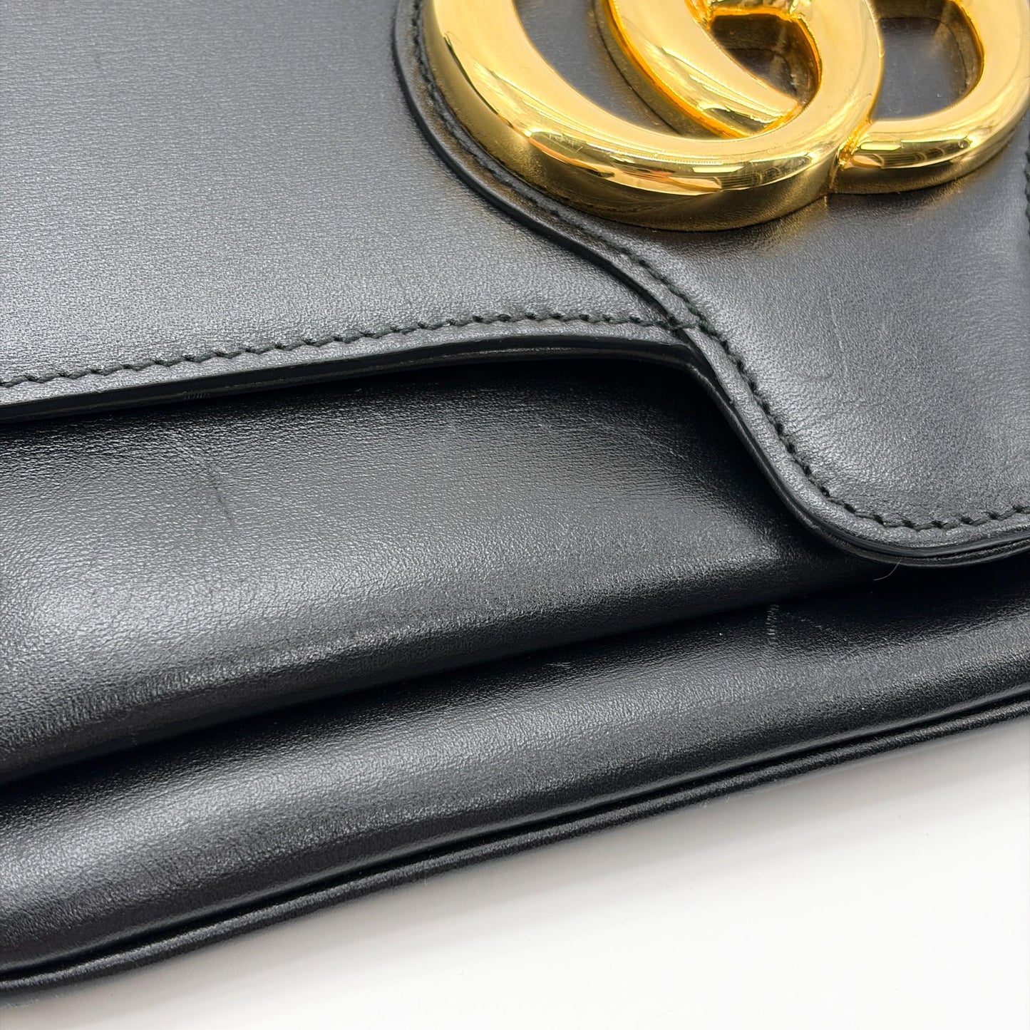 Gucci Blondie Small Shoulder Bag Black with Gold Hardware