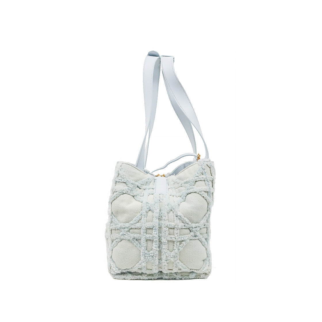 Dior Medium Toise Blue Denim Shoulder Bag