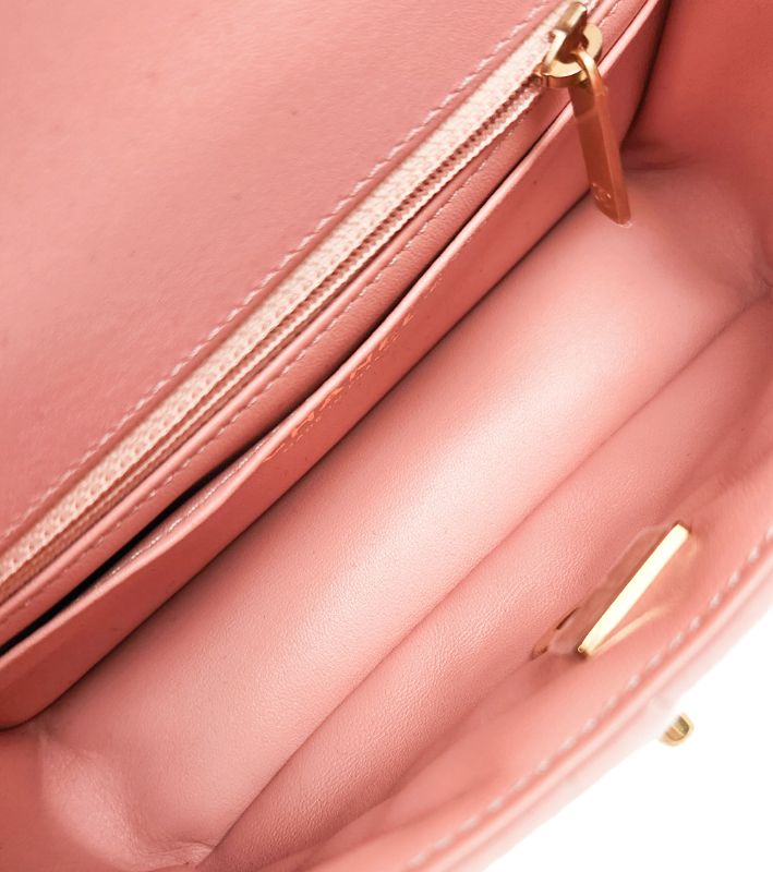 Chanel Season Mini Pink Velvet Shoulder Bag