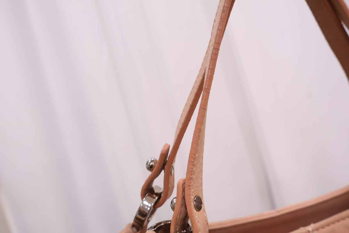 Big CC Quilted Salmon Pink Beige Tote Shoulder Bag A55476