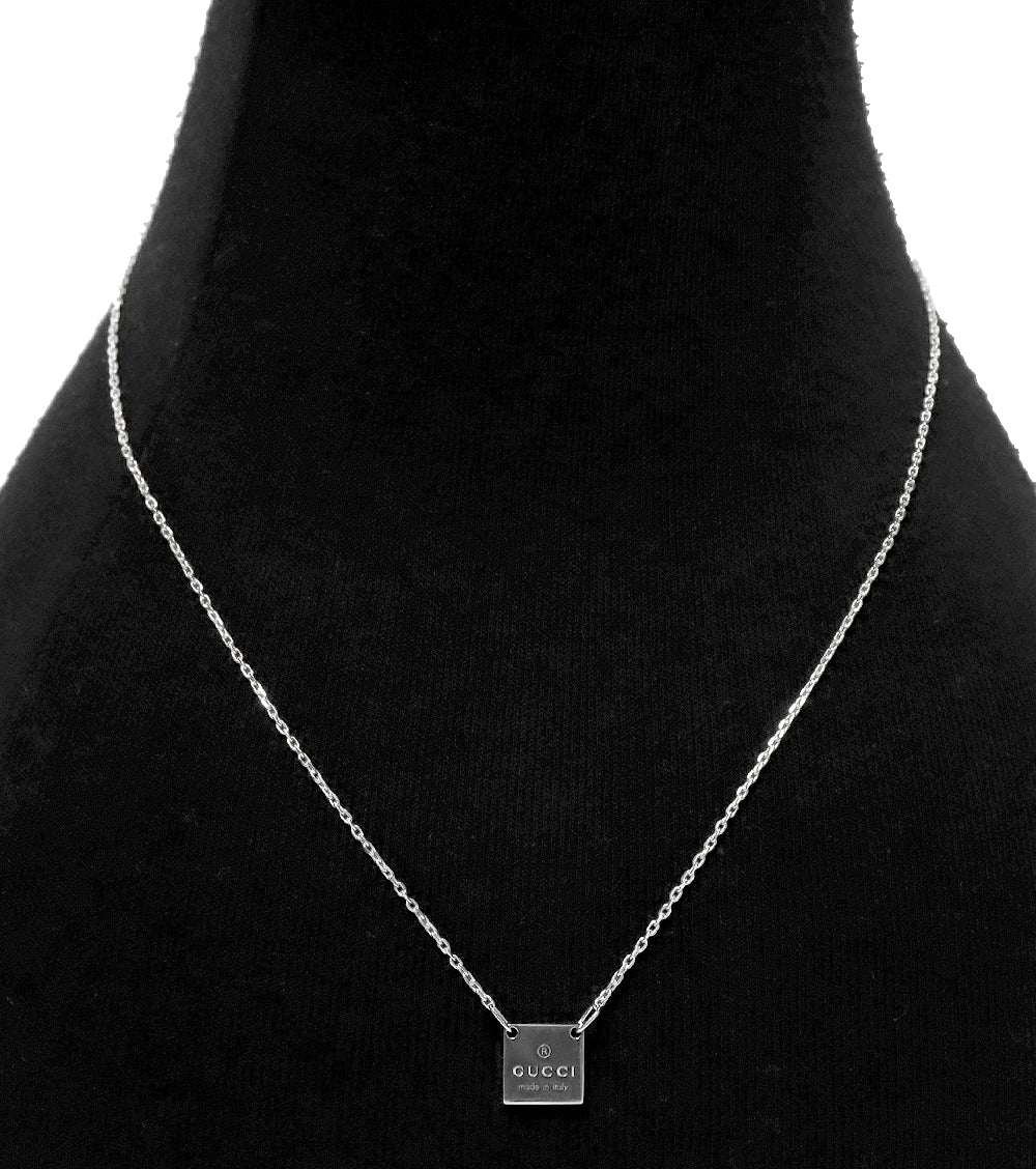Gucci Square Silver Necklace