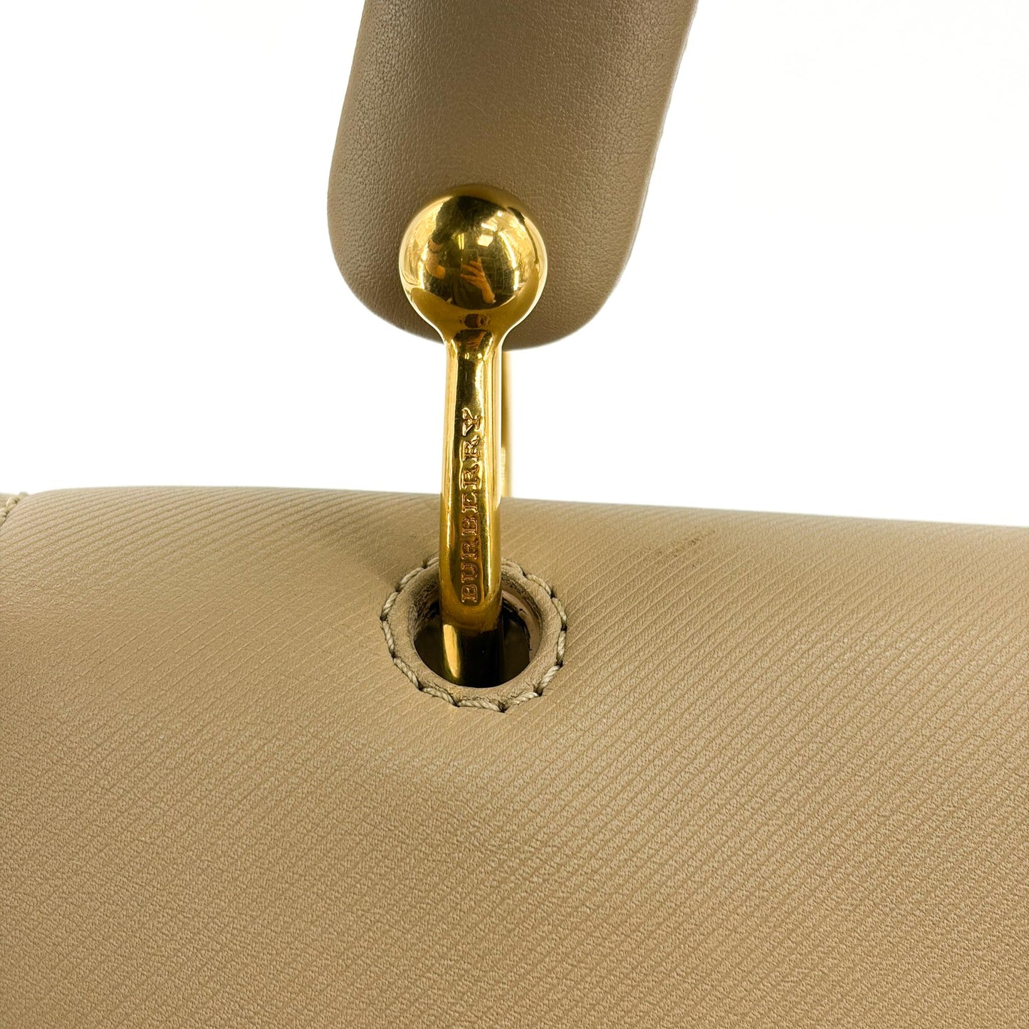 Burberry DK88 Medium Top Handle Bag Taupe