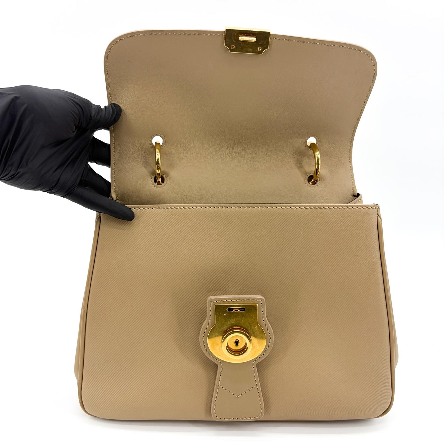 Burberry DK88 Medium Top Handle Bag Taupe