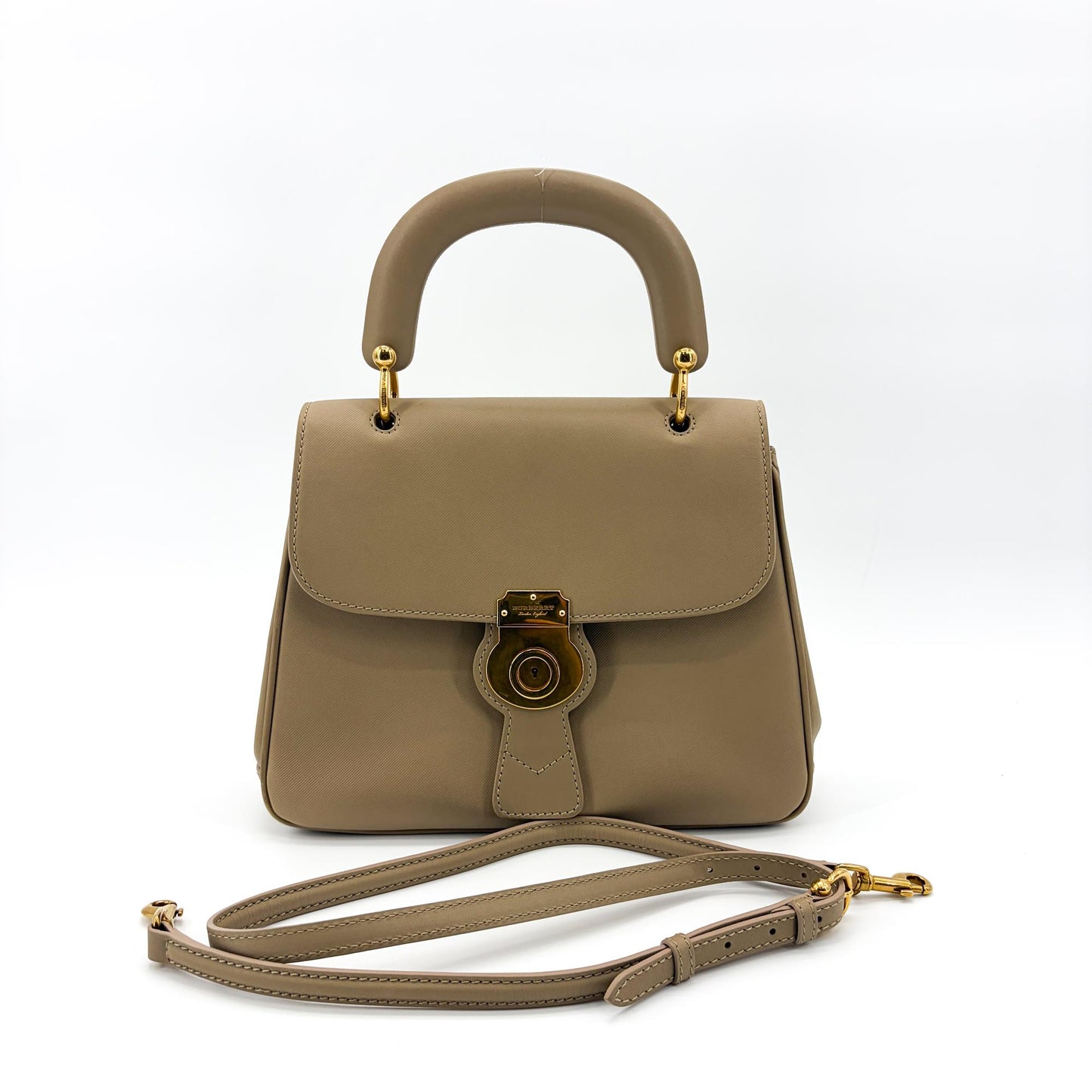 Burberry DK88 Medium Top Handle Bag Taupe