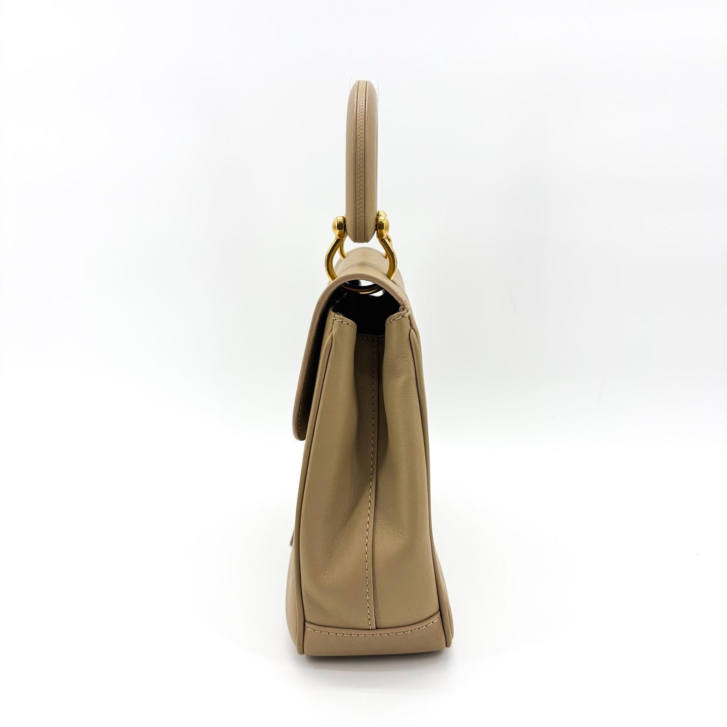 Burberry DK88 Medium Top Handle Bag Taupe