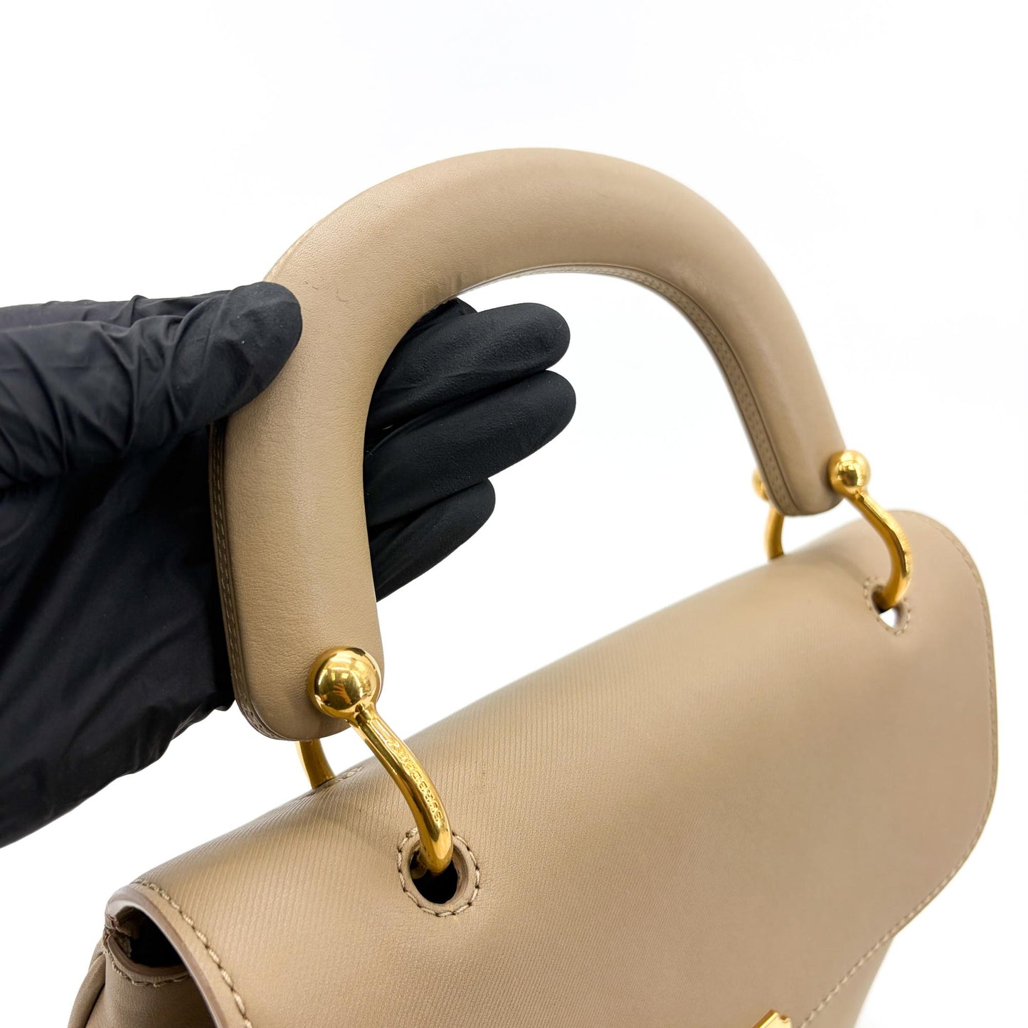 Burberry DK88 Medium Top Handle Bag Taupe