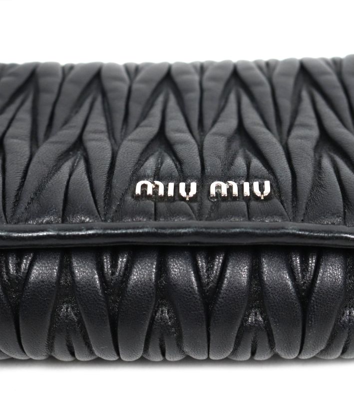 Miu Miu Black Matelassé Chain Shoulder Bag