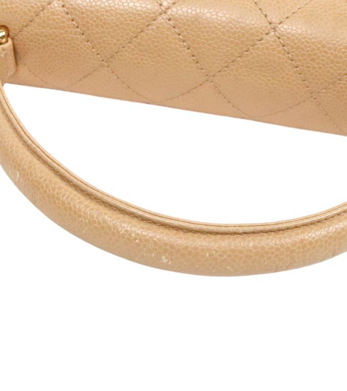 Chanel Beige Caviar Coco Handle