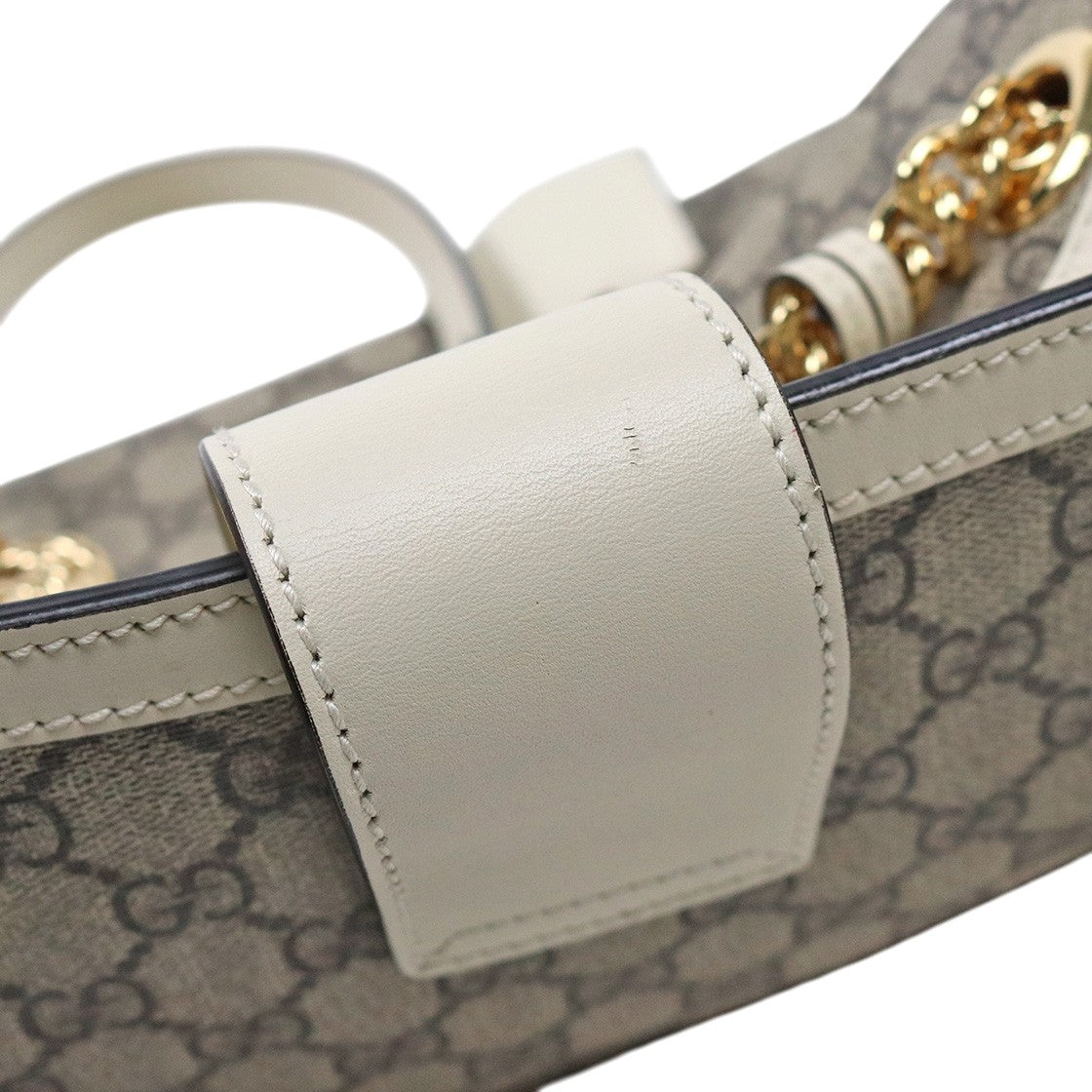 Gucci White GG Supreme Medium Paddle Lock Shopper Bag