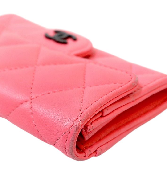 Chanel Pink Flap Card Wallet