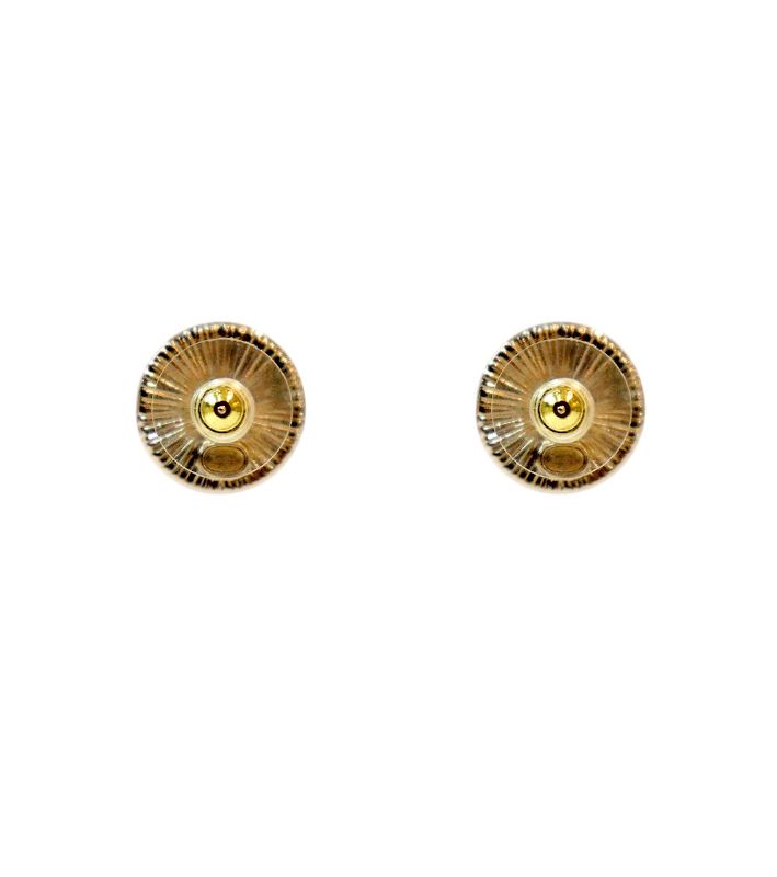 Chanel Pink Coco Logo Round Earrings