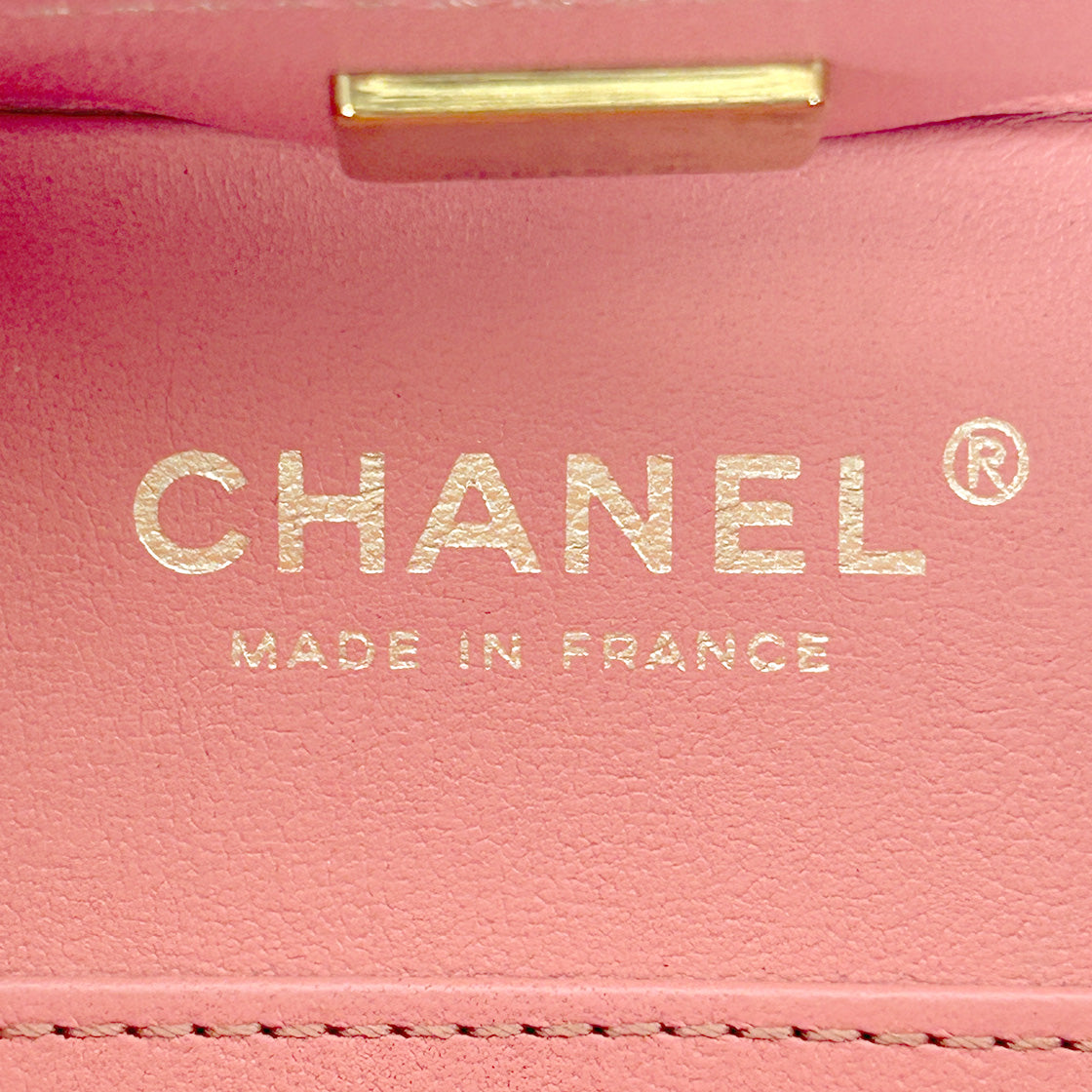 Chanel Pink Cosmetics Top-Handle Vanity Bag