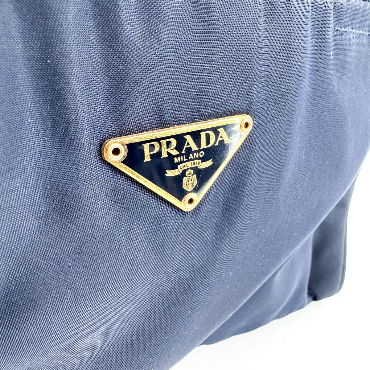 Prada Tessuto Nylon Crossbody Bag Navy