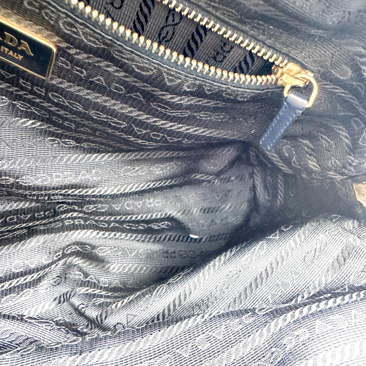 Prada Tessuto Nylon Crossbody Bag Navy
