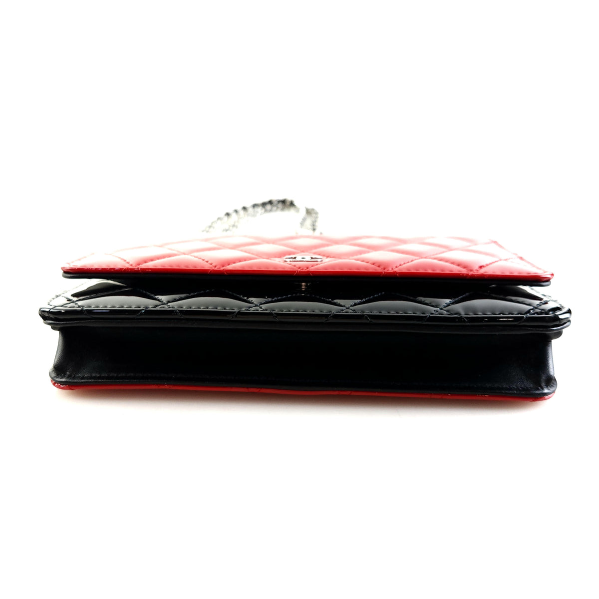 Classic Patent Two-Tone Chain Wallet Crossbody Bag WOC