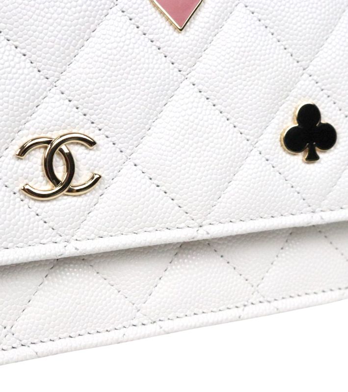 Chanel White Caviar Casino WOC Crossbody Bag